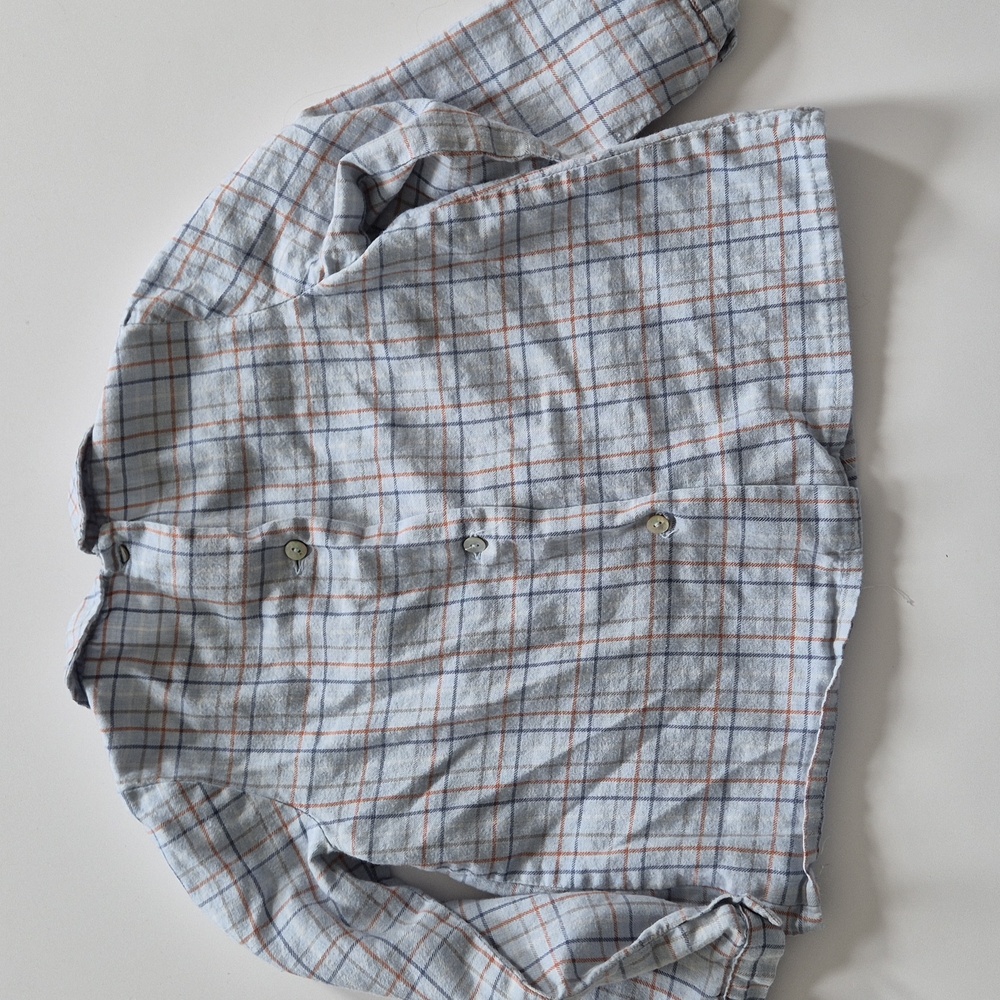 Pepa London Plaid Peter Pan Collar Button Down Shirt Blouse - Picture 5 of 8
